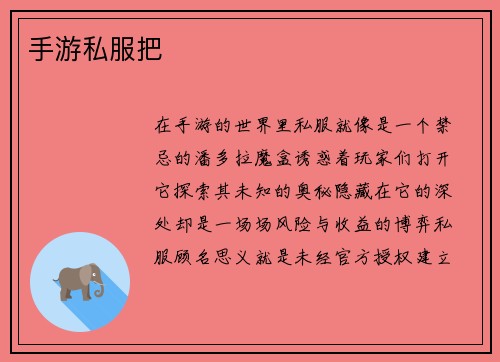手游私服把
